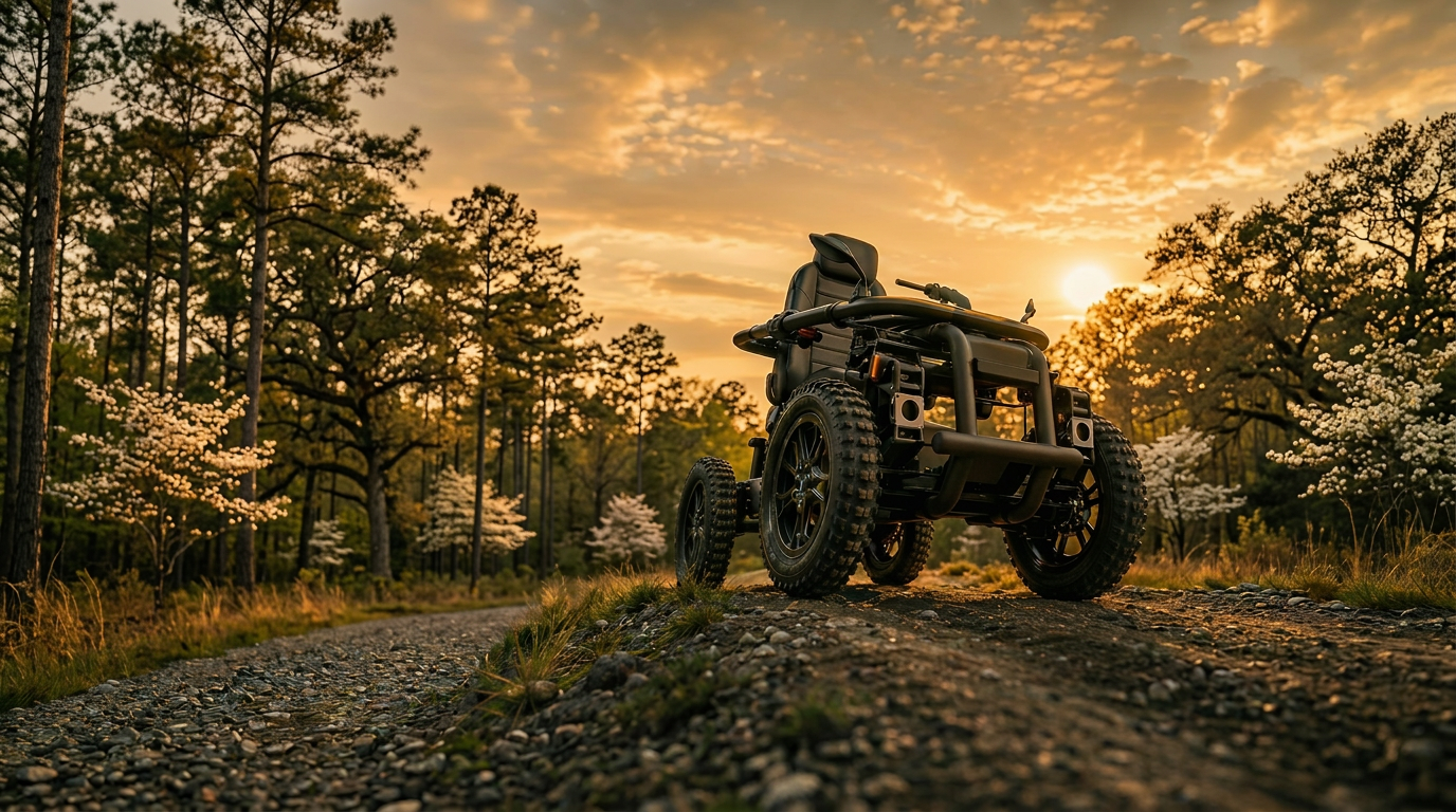 Southern sunset over open ground.